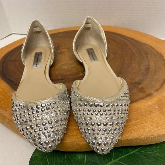 INC Concepts Blinged Jeweled CRESCENTS flats - Picture 6 of 12